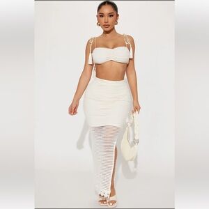 Cream Vacation Skirt Set